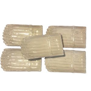 5 Ed Lahgbein Italy Vintage Mini Platters Plates Off White Asparagus Snack Party